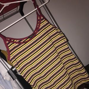 Striped spaghetti strap tang top.